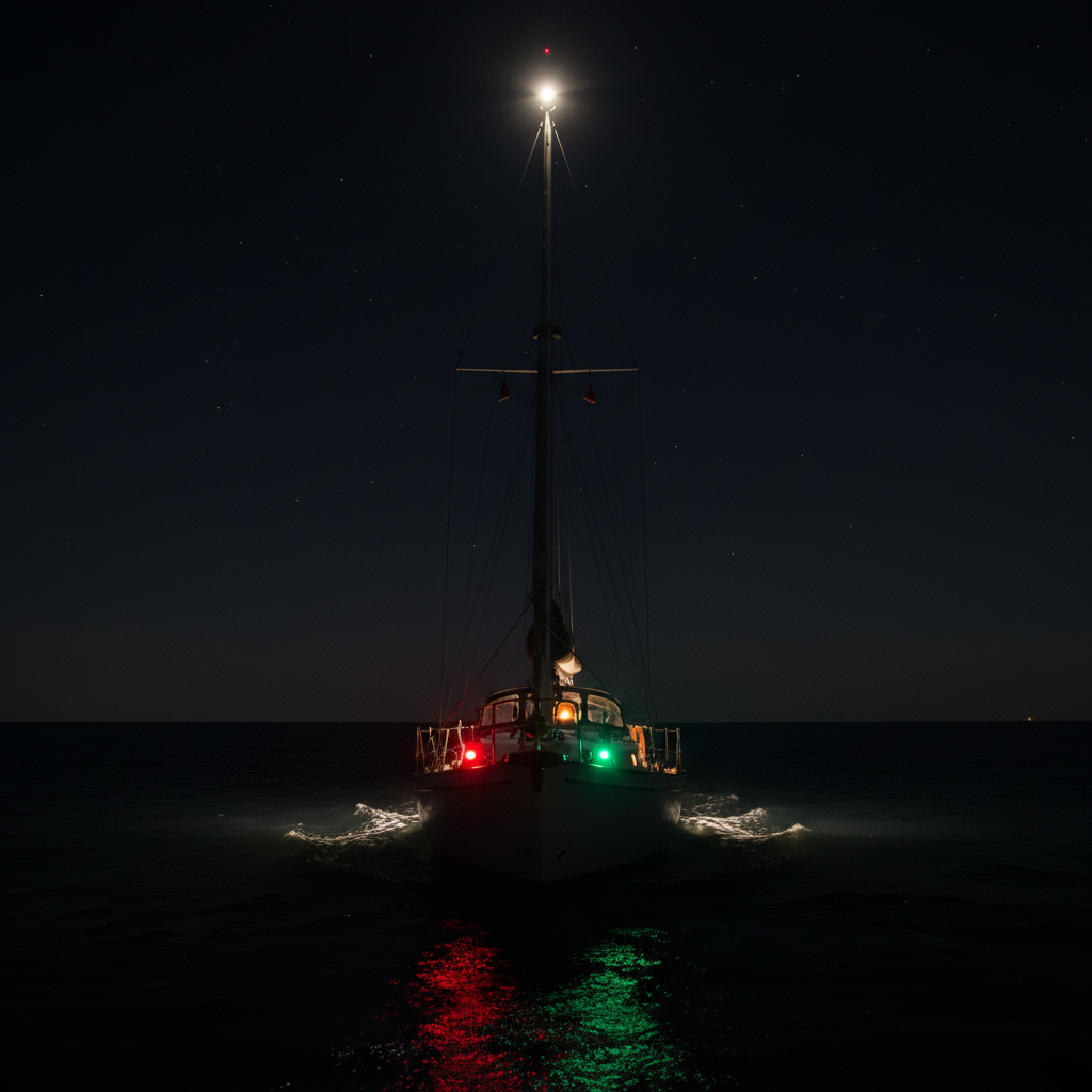 sailboat navigation lights red green sidelight