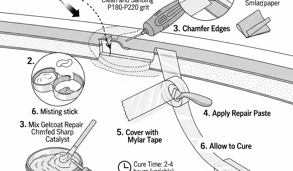 Gelcoat Repair on a Boat Step by Step for First-Timers