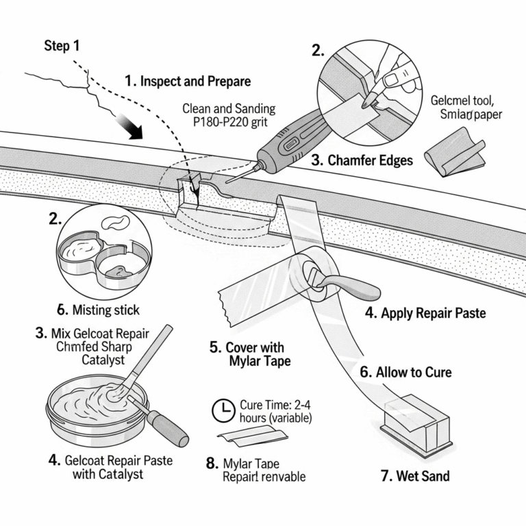 Gelcoat Repair on a Boat Step by Step for First-Timers