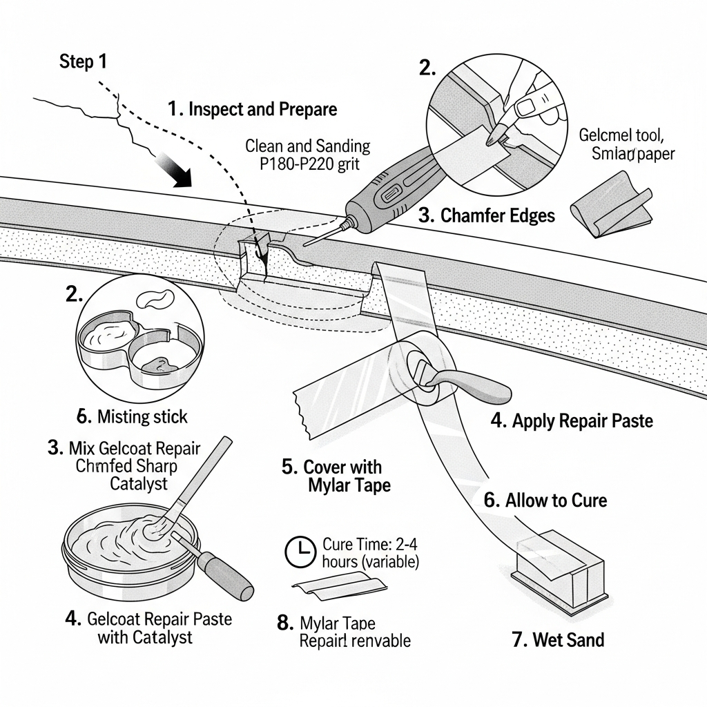 Gelcoat Repair on a Boat — Step by Step for First-Timers